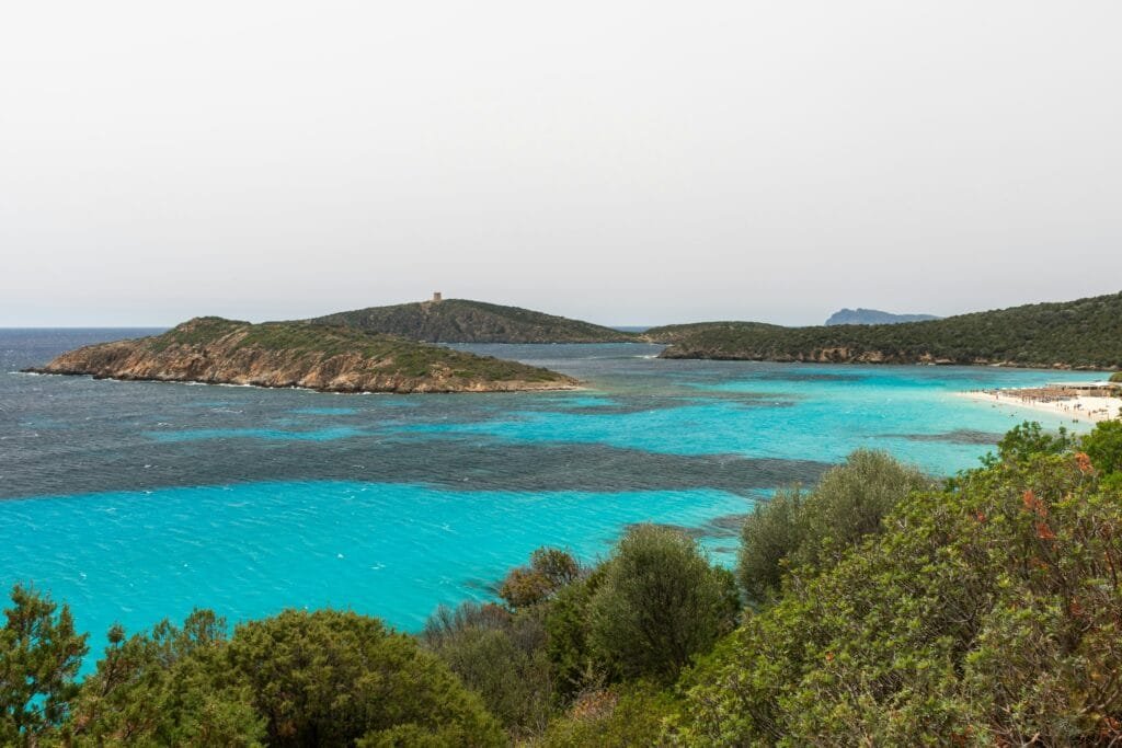 Spiaggia di tuerredda Spiaggia di tuerredda pittoresk strand Sardinië