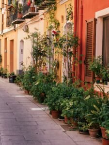 De straten van Cagliari sfeer